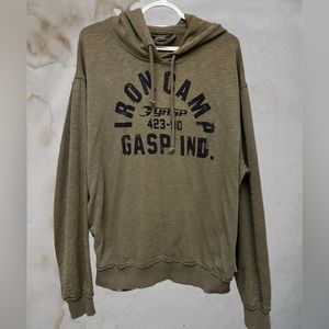 Vintage GASP Throwback Hoodie “Iron Camp” L